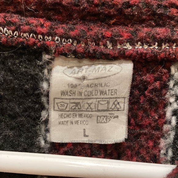 Art Maz Unisex Boho Hippie Mexican Pullover Drug Rug Poncho Hoodie Jacket Sz L - Picture 3 of 6